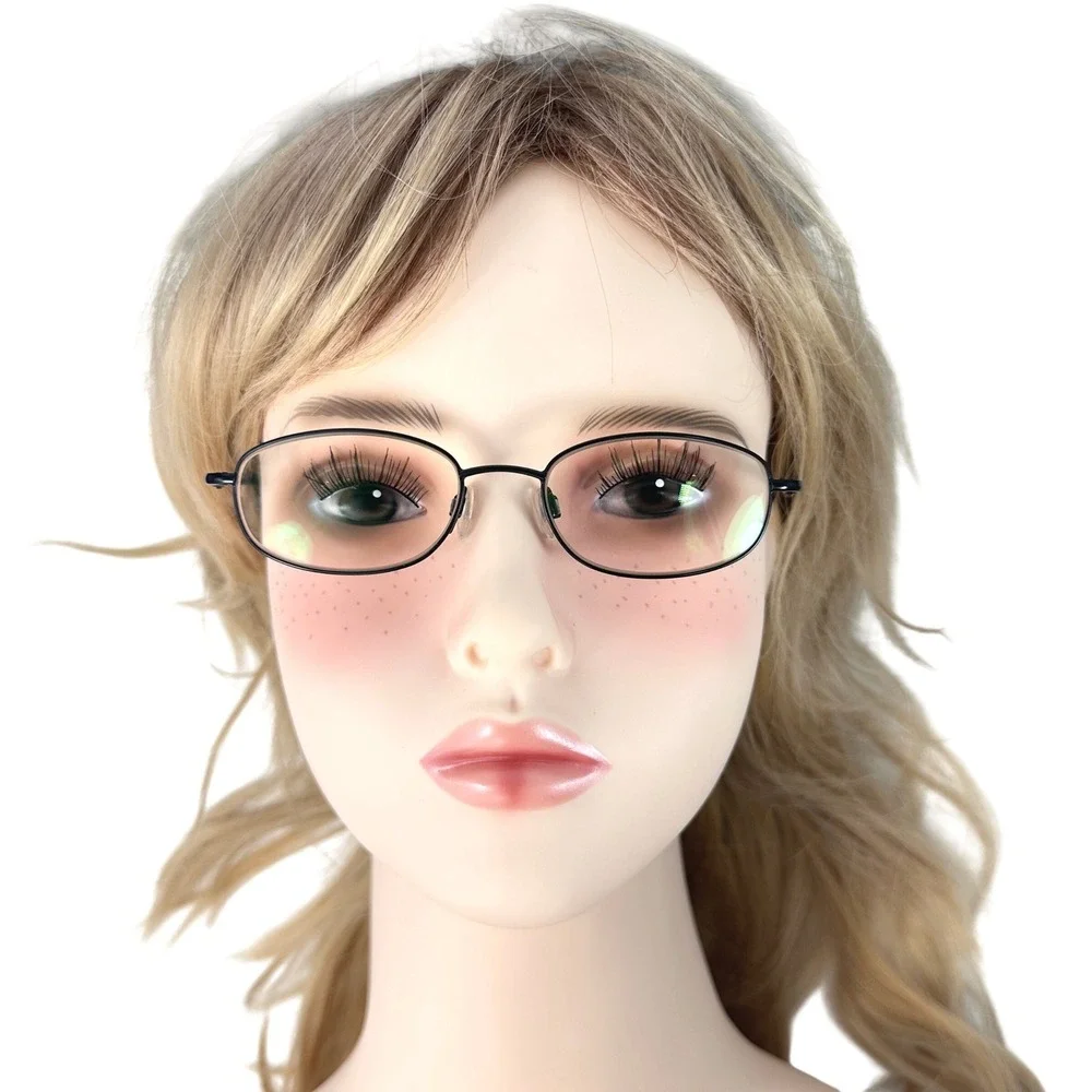 Ocean Pacific CV Rebel Black Oval Metal Eyeglasses Frame 50 17 140mm Indie
